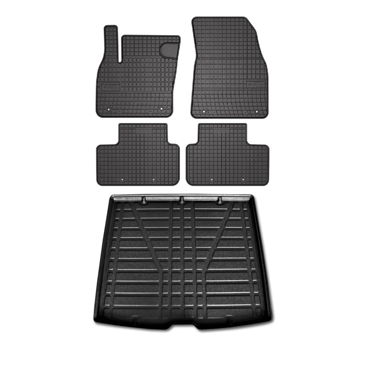 Volvo XC40 Floor-Trunk Mats - Omac - El-Toro & YPS - Black - 2019-2024 Volvo XC40 Floor-Trunk Mats - Omac - El-Toro & YPS - Black - 2019-2024